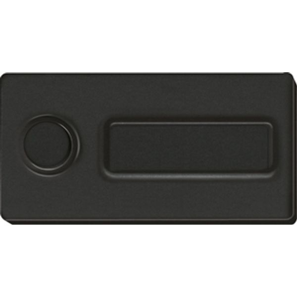 Wireless bell pushbutton without battery or wire, anthracite mat image 1