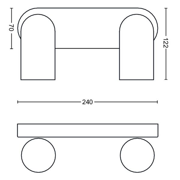 PONGEE bar/tube black 2xNW image 2