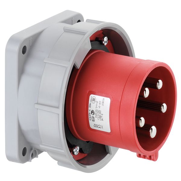 CEE appliance plug, straight, IP67, 63A, 5-pole, 400V, 6h, red image 1