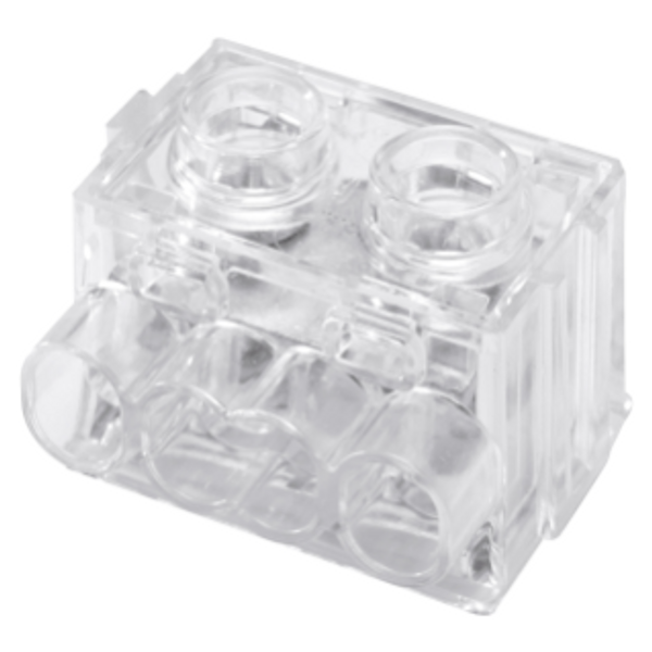 TERMINAL BLOCKS WITH PLATE TIGHTENING - 4X6MMQ - 450V - TRANSPARENT image 1