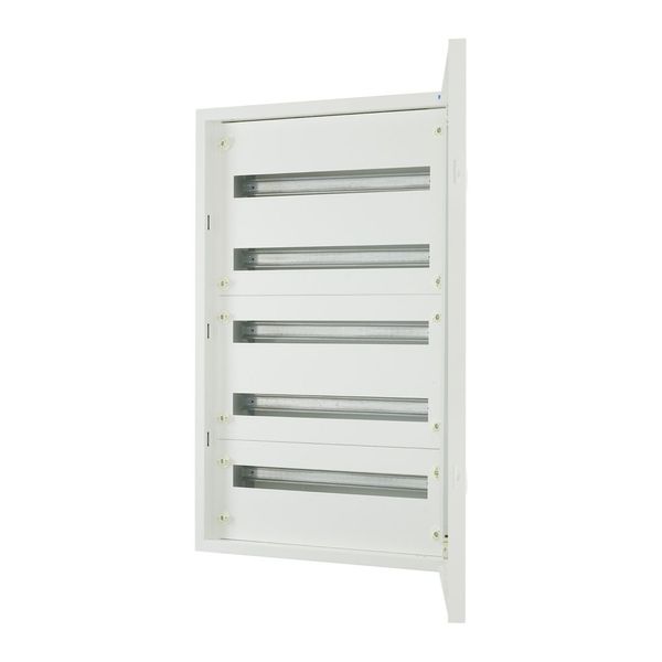 Complete flush-mounted flat distribution board with window, white, 24 SU per row, 5 rows, type P image 2
