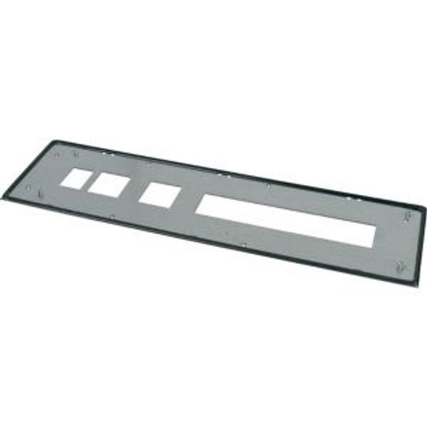 Front plate, steel, H=150mm, grey image 2