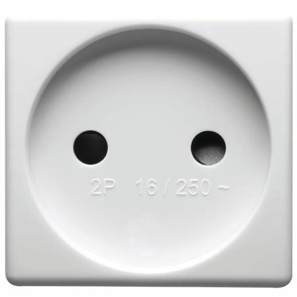 FRENCH STANDARD SOCKET-OUTLET 250V ac - 2P 16A - 2 MODULES - SYSTEM WHITE image 2