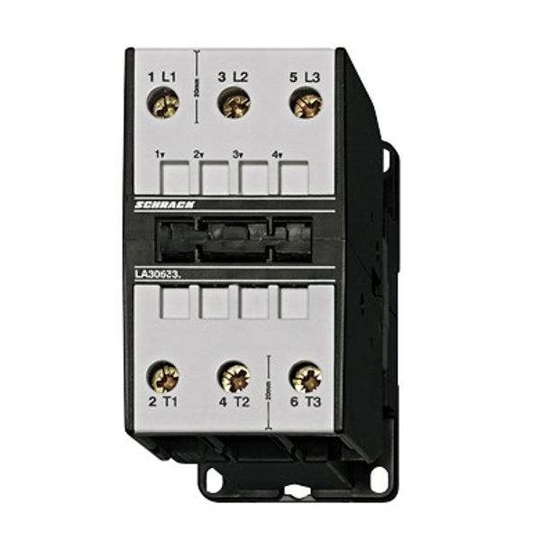 Contactor, 30kW, 62A AC3, 120A AC1, 3-pole, 24VDC image 1