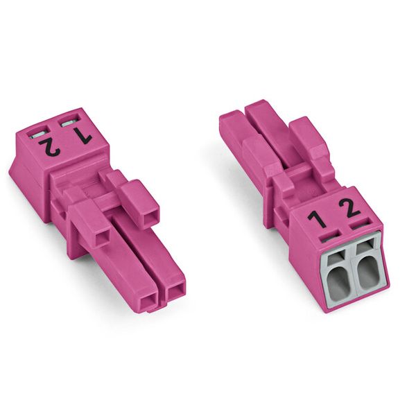 Socket 2-pole Cod. B pink image 1