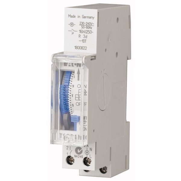 Series connection time switch 24 hrs., segments, autonomy, 1 TLE image 1