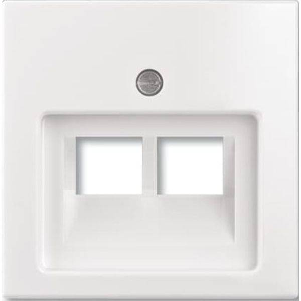 1803-02-94-507 Cover Plates (partly incl. Insert) UAE/IAE (ISDN) 2 gang alpine white - Basic55 image 1