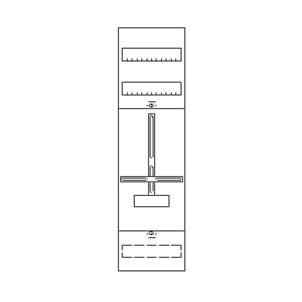 1ZF2 Meter panel, 900 mm x 250 mm (HxW), Number of Rows: 0, Panel Width: 1 image 1