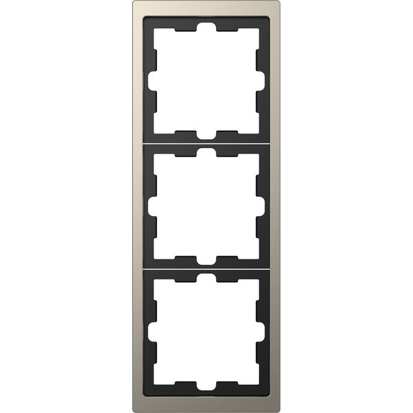 D-Life metal frame, 3-gang, nickel metallic image 3
