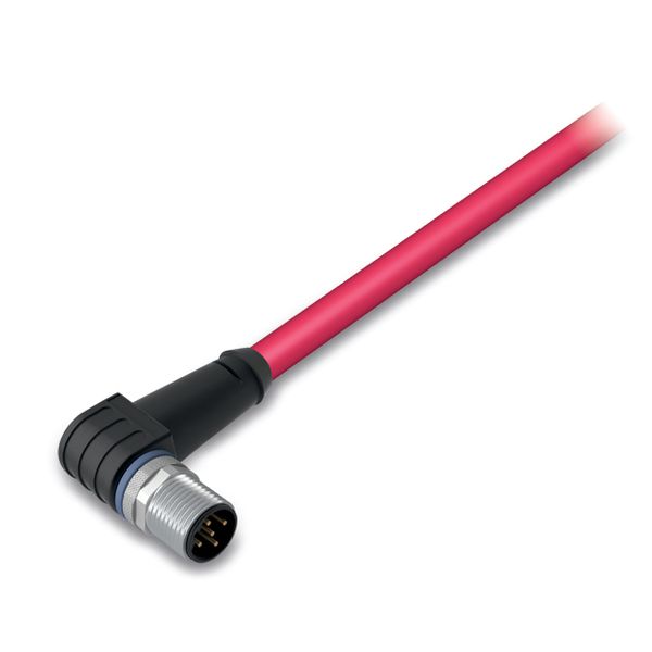 sercos cable M12D plug angled 4-pole red image 3