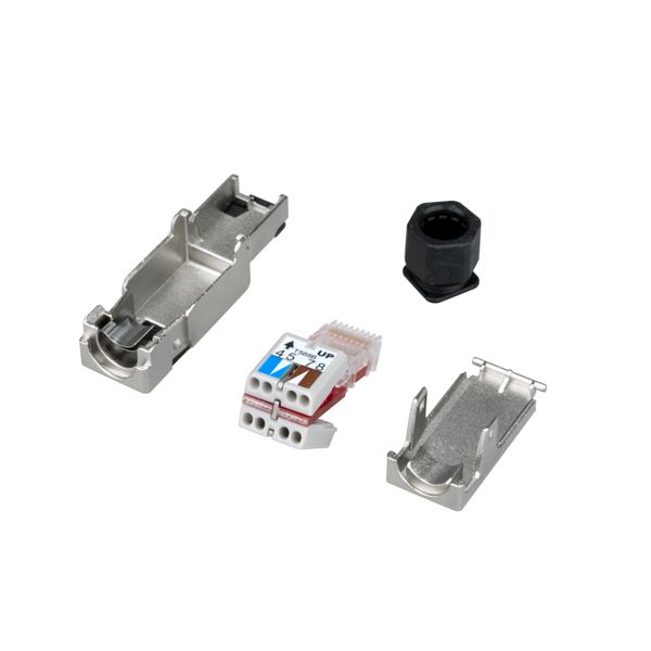 RJ45 plug C6a STP, on-site installable,f.solid wire,straight image 9