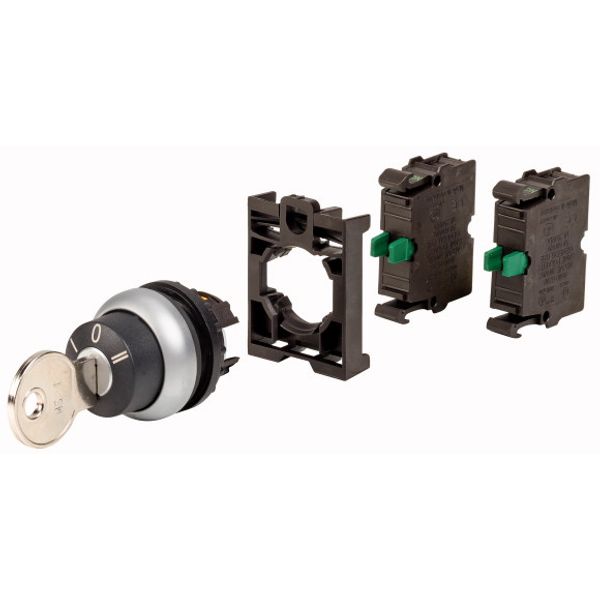 Key-operated actuator, RMQ-Titan, momentary, 3 positions, 2 NO image 2