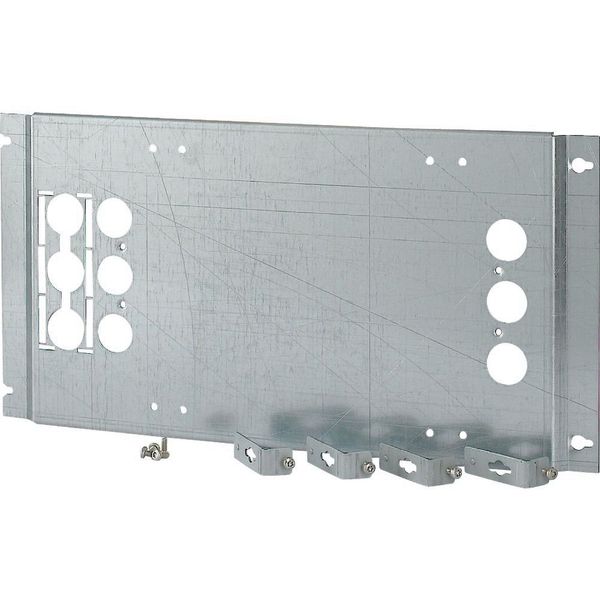 Mounting plate for NZM3 (cont.),horizontal, 3p, plug-in, HxW=250x600mm image 6
