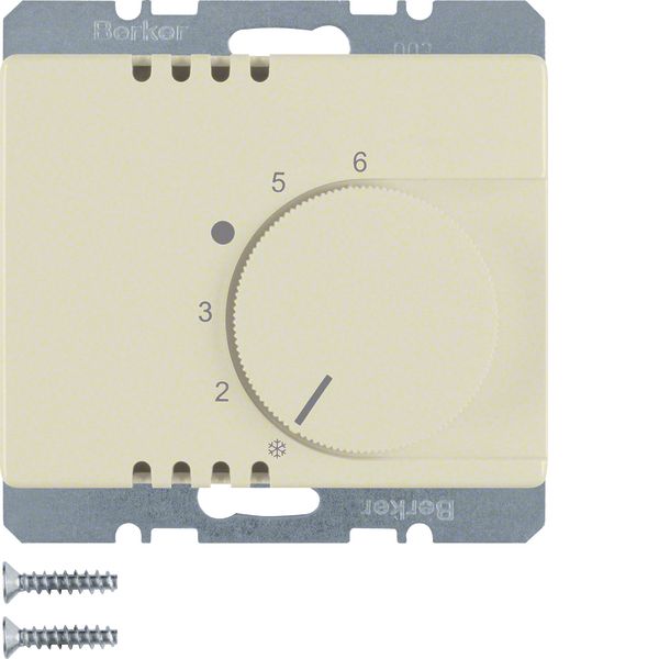 Thermostat, change-over contact, centre plate, arsys, white glossy image 1