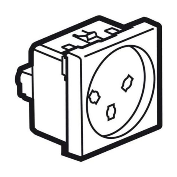 Arteor™ - Socket - Israelian - 2P+E shuttered - 2 modules - Magnesium image 1