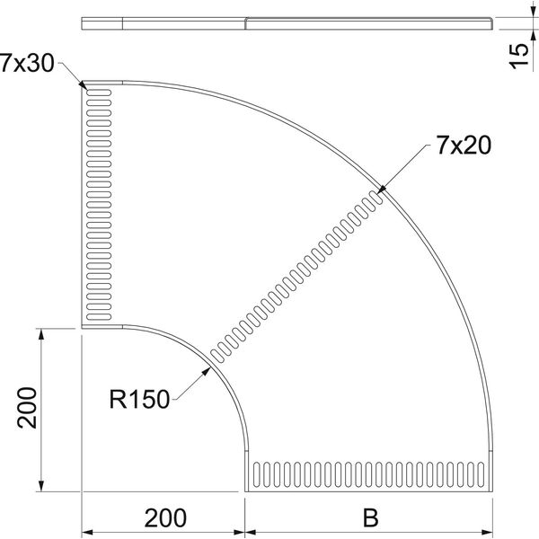 MKRB 90 15 300FS 90° bend for cable tray marine standard B300mm image 2