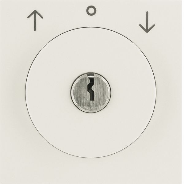 Centre plate lock key switch blinds Berker S.1 white, glossy image 1