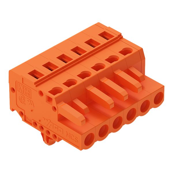 1-conductor female connector CAGE CLAMP® 2.5 mm² orange image 1