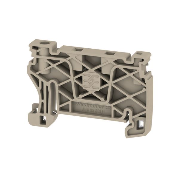 End bracket, Wemid, dark beige, Rail: TS 35, Snap-on image 1