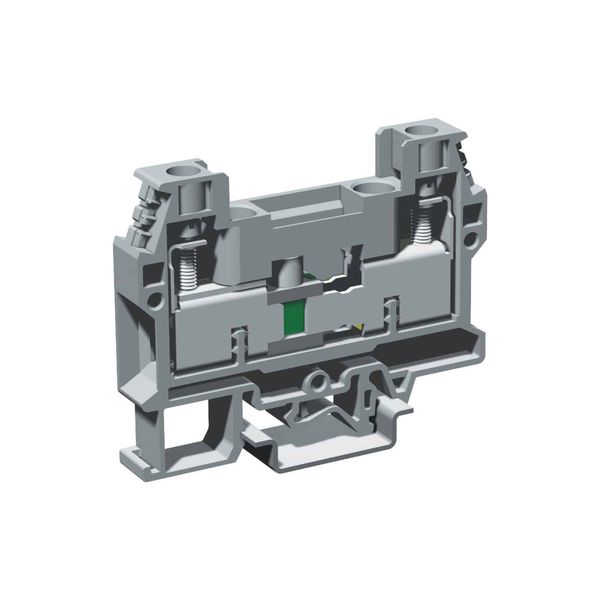 Screw disconnector terminal block 10mm2 for test-circuit, beige color image 1