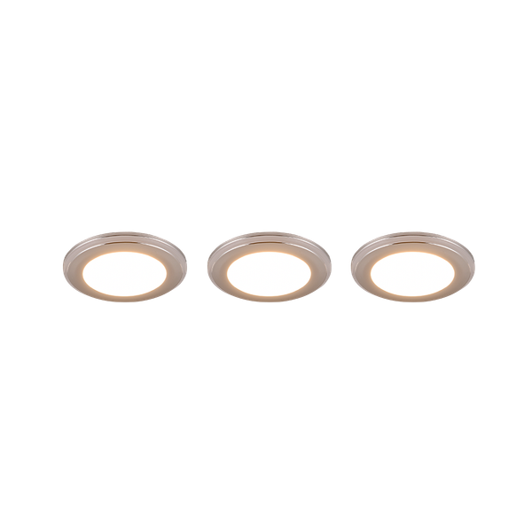 Argus LED recessed spotlight chrome 3-pack RGB image 1
