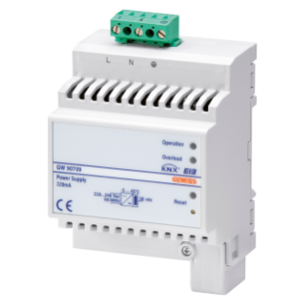 SELF-PROTECTED ELECTRONIC POWER SUPPLY 220-240V - 50/60Hz - 320mA - IP20 - 4 MODULES - DIN RAIL MOUNTING image 1