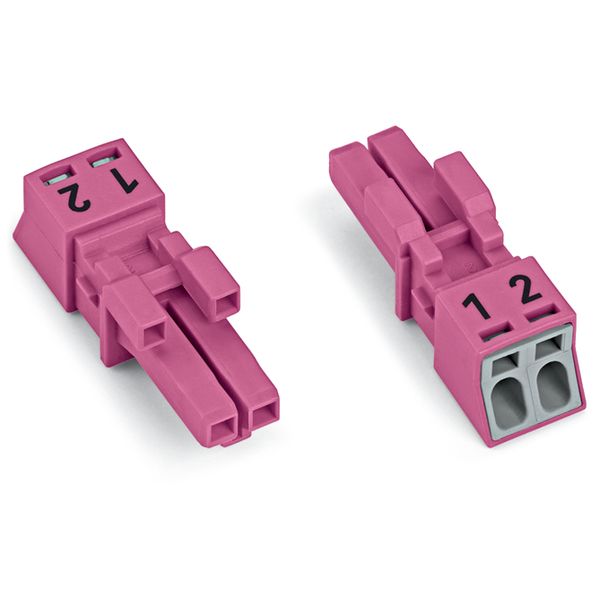 Socket 2-pole Cod. B pink image 3