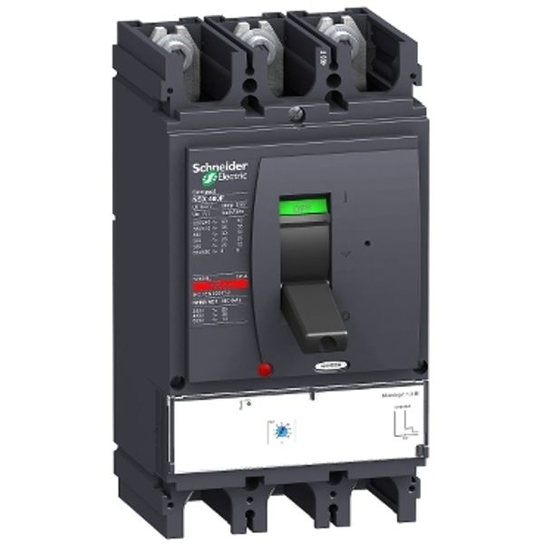 circuit breaker ComPact NSX400F, 36 kA at 415 VAC, MicroLogic 1.3 M trip unit 320 A, 3 poles 3d image 3