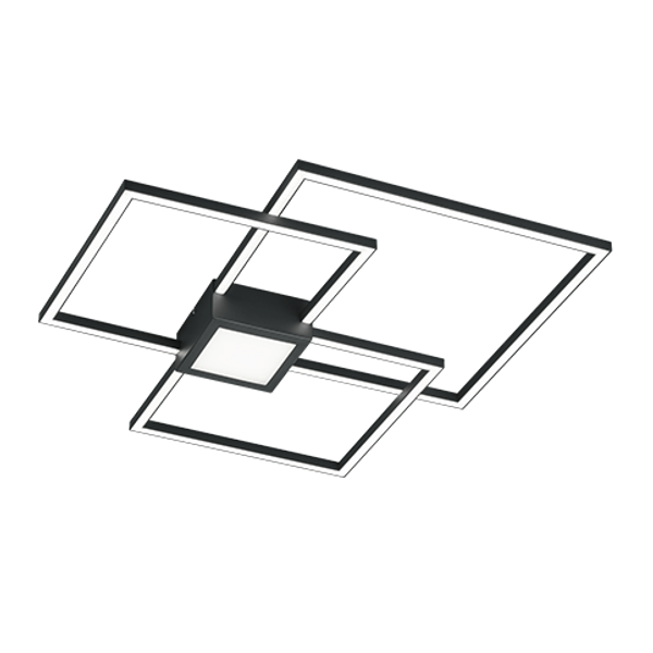 Hydra LED ceiling lamp 3-pc anthracite image 1