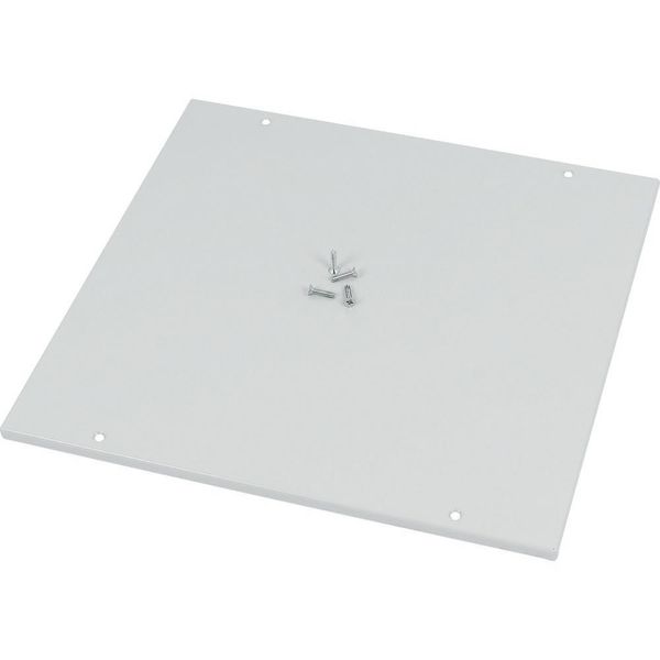 Bottom-/top plate, closed, for WxD = 1100 x 400mm, IP55, grey image 3