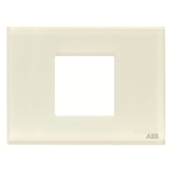N2372.1 CB Frame 2 modules 1gang White Glass - Zenit image 1