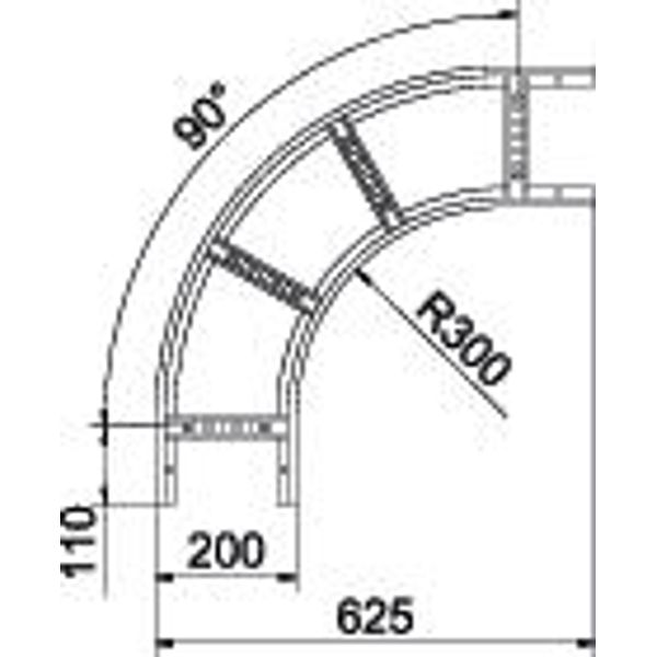 LB 90 1120 R3 FS 90° bend for cable ladder 110x200 image 2