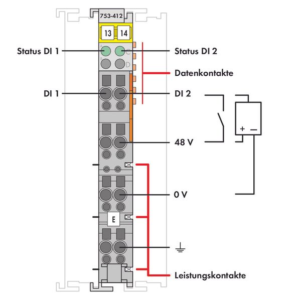 2-channel digital input 48 VDC 3 ms light gray image 3