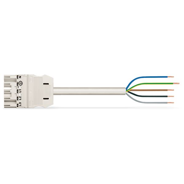 pre-assembled connecting cable;Eca;Plug/open-ended;white image 3