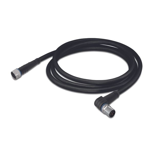 Sensor/Actuator cable M8 socket straight M12A plug angled image 1