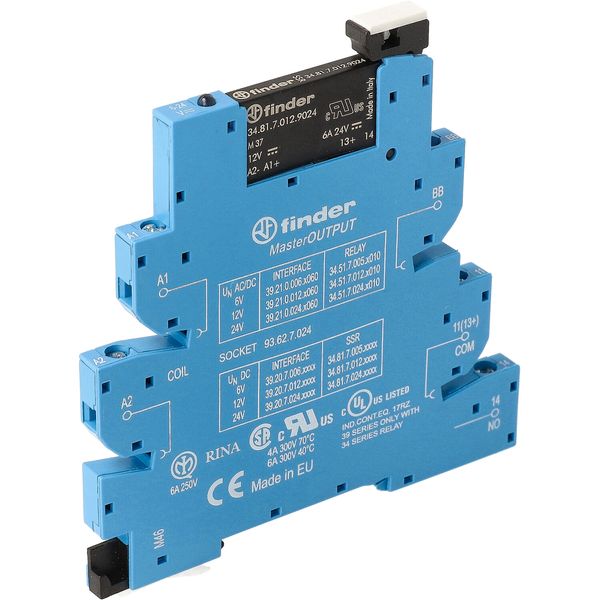 Rel. interface SSR MasterOUTPUT screw In.12VDC/SEN/1NO Out.6A/24VDC (39.20.7.012.9024) image 6