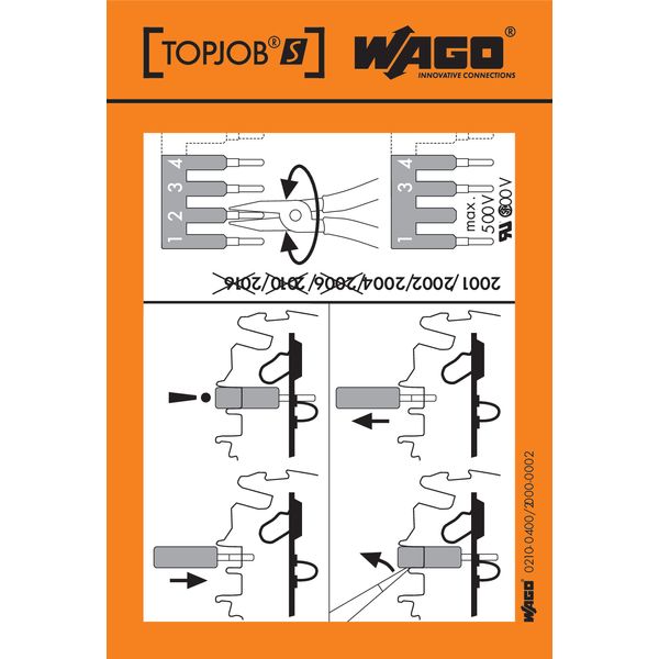 Stickers for operating instructions for TOPJOB®S jumpers 2001/2002/200 image 1