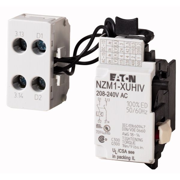 Undervoltage release, 12 V DC, +2early N/O image 1