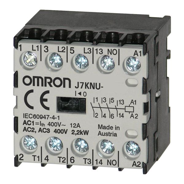 Micro contactor, 3-pole, 2.2 kW; 5 A AC3 (400 VAC) + 1 NC, 180 VAC image 3