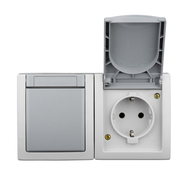 Horizontal combination two-way switch & socket outlet image 3