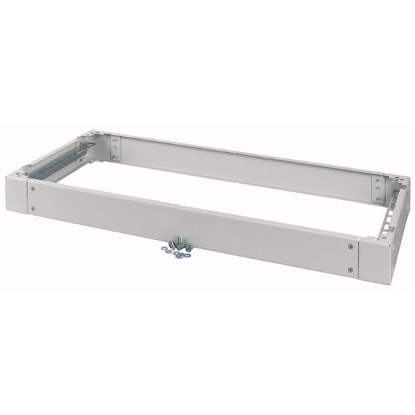 Cable arrangement plinth for floor standing distribution board IP54, HxWxD=75x850x400mm, grey image 1