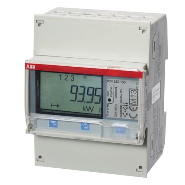 B24 352-100, Energy meter'Silver', Modbus RS485, Three-phase, 1 A image 1
