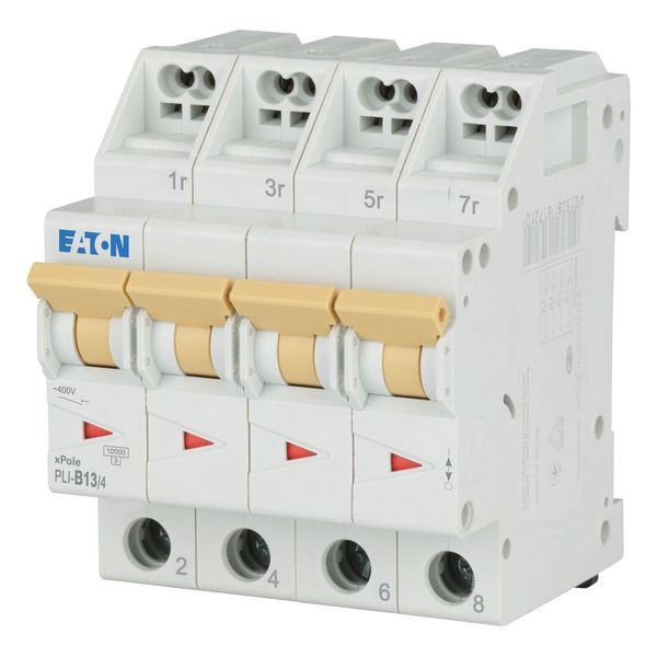 Miniature circuit breaker (MCB) with plug-in terminal, 13 A, 4p, characteristic: B image 2