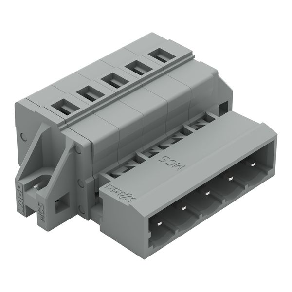 1-conductor male connector CAGE CLAMP® 2.5 mm² gray image 1