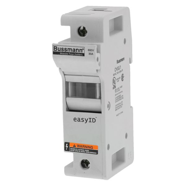 Fuse-holder, low voltage, 30 A, AC 600 V, DC 600 V, UL Class J, 33 x 72 x 117 mm, 1P, UL, CSA image 7