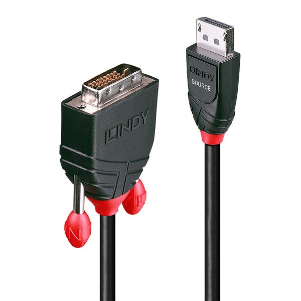 2m DisplayPort to DVI-D Adapter Cable Connects a single DisplayPort device to a DVI-D Display with a maximum resolution upto 1920x1200@60Hz image 1