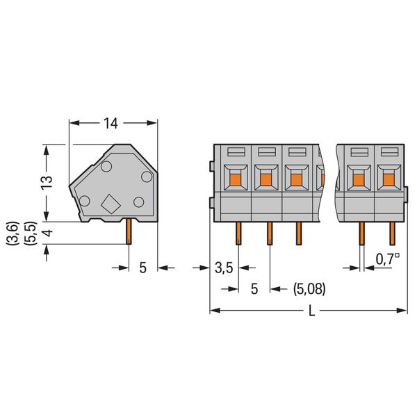 PCB terminal block 2.5 mm² Pin spacing 5/5.08 mm dark gray image 2