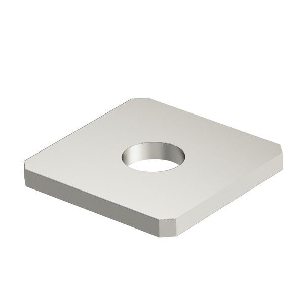 GMS 1 VP A4  Connecting plate, with one hole, 40x40x4, Stainless steel, material 1.4571 A4, 1.4571 without surface. modifications, additionally treated image 1