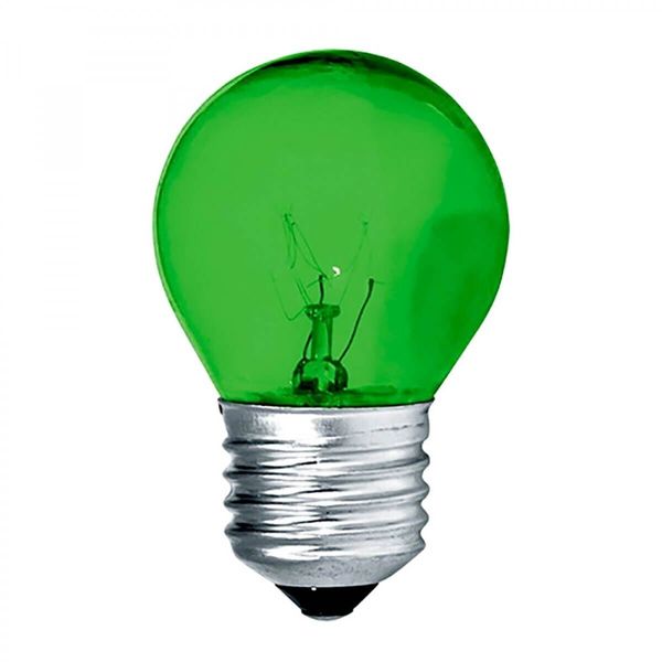Bulb E27 15W P45 220V GREEN Spectrum image 1
