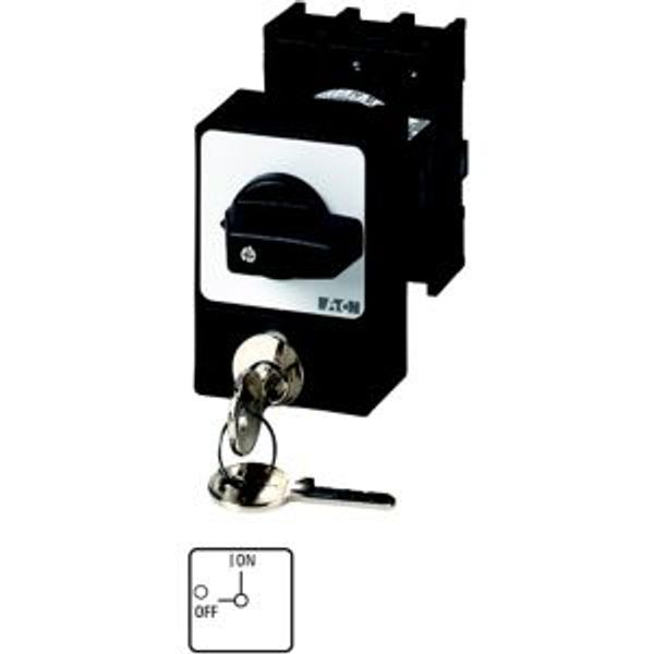 Panic switches, P1, 32 A, flush mounting, 3 pole, with black thumb grip and front plate, Cylinder lock SVA image 4